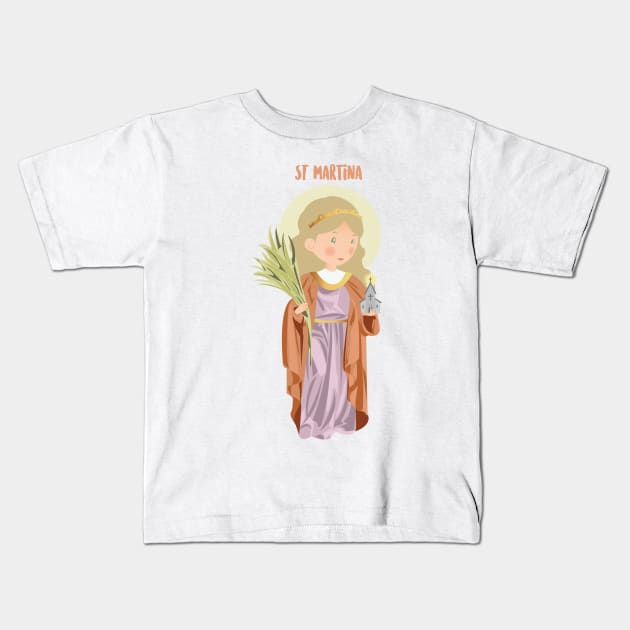 St Martina martyr Kids T-Shirt by AlMAO2O